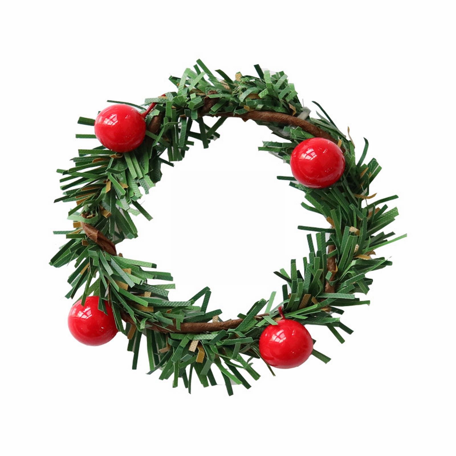 NKBBCU Kitchen Mat Clearance! Christmas Decoration Red Fruit PVC Needle Napkin Ring Hotel Home Napkin Buckle Christmas Wreath
